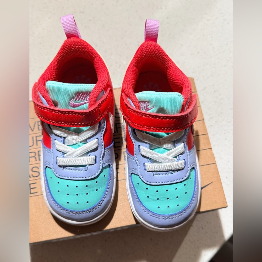 Nike Kids' Aqua and Red Sneakers